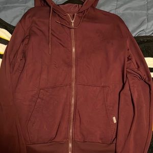Maroon Eddie Bauer Zip-up sweater